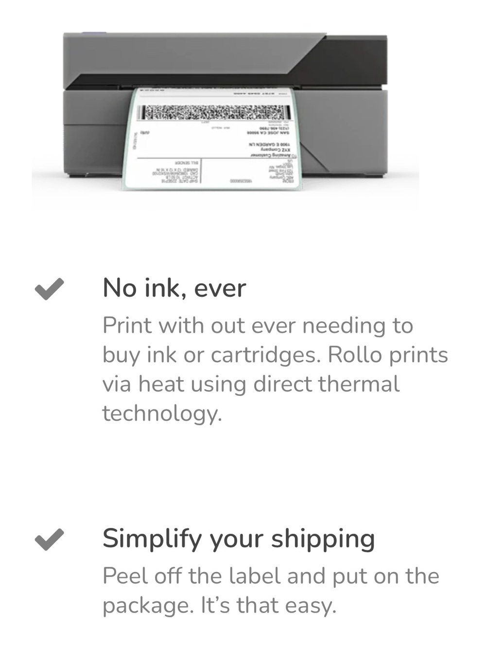 Rollo USB Label Printer - Picture 3 of 5